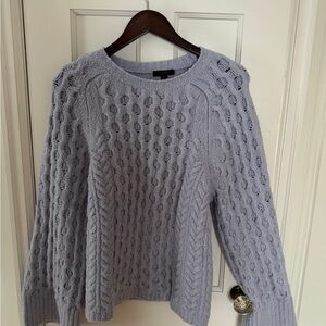 J. Crew Light Purple Cable Knit Sweater